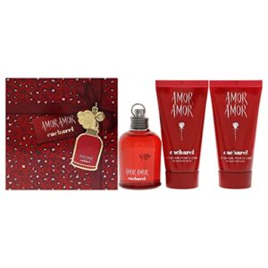 cacharel amor amor gift set for women, eau de toilette spray perfume 1.7 fl. oz., 2 pack body lotion 1.7 fl. oz.