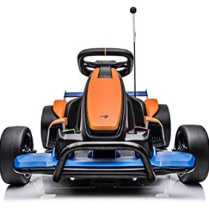 DAKOTT McLaren Electric Go Kart for Kids Ages 6-12, Up to 154 lbs, 24V 4-Wheel Electric Go Cart, 5-9 MPH Speed W/Drift Function, Orange, Large