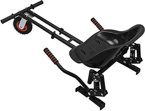 AlveyTech Deluxe Hoverboard Go-Kart Attachment Kit with Large Front Wheel & Suspension