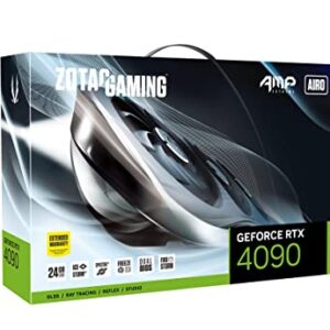 ZOTAC Gaming GeForce RTX 4090 AMP Extreme AIRO 24GB GDDR6X 384-bit 21 Gbps PCIE 4.0 Graphics Card, IceStorm 3.0 Advanced Cooling, Spectra 2.0 RGB Lighting, ZT-D40900B-10P