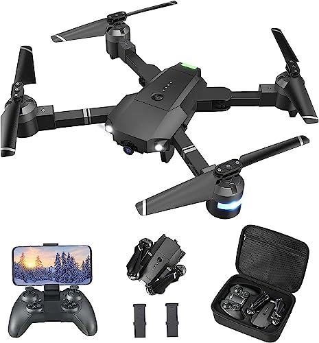 Drone with Camera for Adults, ATTOP 1080P Live Video 120° Wide Angle APP-Controlled Camera Drone for Kids 8-12, Beginner Friendly with 1 Key Fly/Land/Return, Remote/Voice/Gesture/Gravity Control, FPV Drone w/ Safe Emergency Stop, 360° Flip, VR Mode, Carry