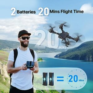 Drone with Camera for Adults, ATTOP 1080P Live Video 120° Wide Angle APP-Controlled Camera Drone for Kids 8-12, Beginner Friendly with 1 Key Fly/Land/Return, Remote/Voice/Gesture/Gravity Control, FPV Drone w/ Safe Emergency Stop, 360° Flip, VR Mode, Carry