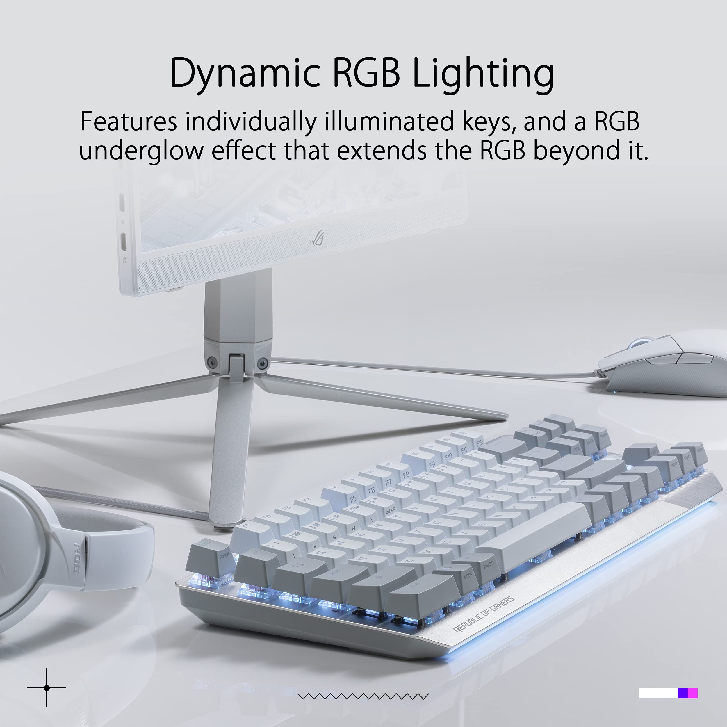 ASUS ROG Strix Scope NX TKL Moonlight White Wired Mechanical RGB Gaming Keyboard | ROG NX Red Linear Switches, Aluminum Frame, Aura Sync Lighting, Tenkeyless Design, Quick Toggle Media Keys