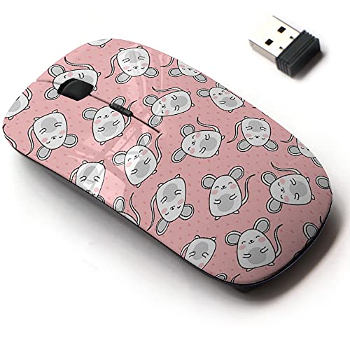 2.4G Wireless Mouse with Cute Pattern Design for All Laptops and Desktops with Nano Receiver - Mouse Cute Cartoon mice