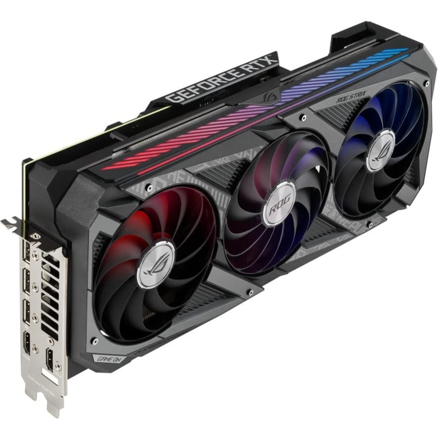 ASUS ROG Strix NVIDIA GeForce RTX 3080 V2 OC Edition Gaming Graphics Card (PCIe 4.0, 10GB GDDR6X, LHR, HDMI 2.1, DisplayPort 1.4a, Axial-tech Fan Design, 2.9-Slot, Super Alloy Power II, GPU Tweak II)