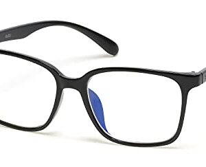 Kenneth Cole REACTION unisex adult Kc1503-b Blue Light Blocking Eyewear Frames, Shiny Black, 52mm US