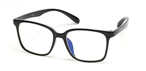 Kenneth Cole REACTION unisex adult Kc1503-b Blue Light Blocking Eyewear Frames, Shiny Black, 52mm US