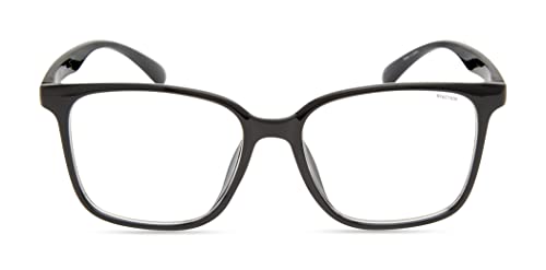 Kenneth Cole REACTION unisex adult Kc1503-b Blue Light Blocking Eyewear Frames, Shiny Black, 52mm US