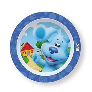 nuk blue's clues kids plate – bpa-free plastic plate for toddlers 12+ months