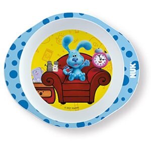 nuk blue's clues kids bowl – bpa-free plastic bowl for toddlers 12+ months