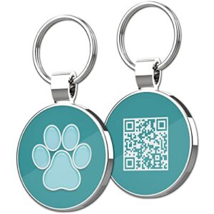 myluckytag qr code pet id tags dog tags - pet online profile - scan qr receive instant pet location alert email