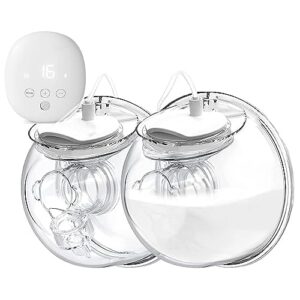 opater wearable breast pump hands free portable electric breast pump with massage mode wear breast pump with 16 levels 4 modes suction breastfeeding pump,24mm