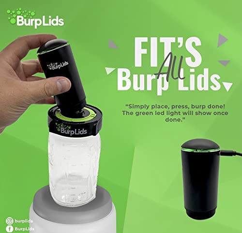 Burp Lids Automatic Pump | for Curing, Harvesting & Automatic Burping | Fits All Wide Mouth Jars