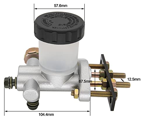 Hydraulic Brake Master Cylinder Assembly for 90cc 110cc 125cc 150cc 200cc 250cc Go Kart Master Cylinder Twister Kinroad Go Kart Buggy Sunl BMS Kandi Roketa Kinroad Kazuma ATV, Go Kart Master Cylinder