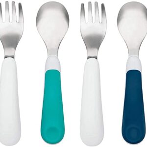 OXO Tot Training Fork and Spoon Set, Teal/Navy (2 Pack) …