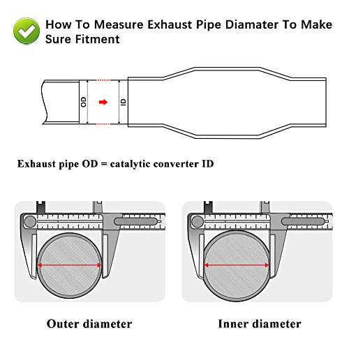 MAYASAF 2.5" Inlet/Outlet Universal Catalytic Converter, w/o O2 Port (EPA Compliant)