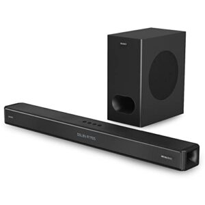 majority sierra 2.1.2 dolby atmos soundbar with wireless subwoofer i 400w powerful sound bar for tv | home theatre 3d audio with up-firing atmos speakers | hdmi arc, bluetooth, usb & aux