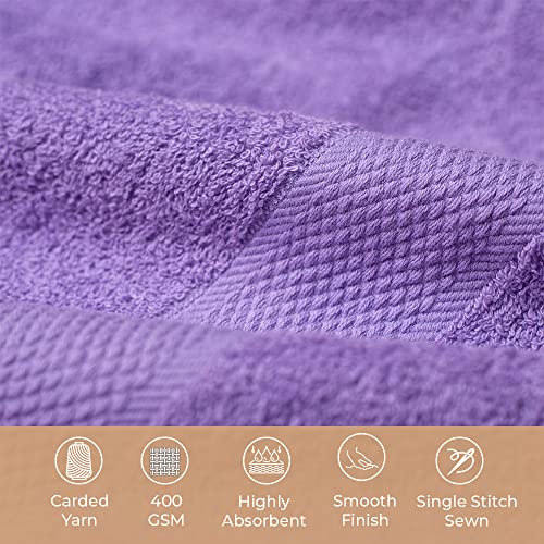 Ashley Mills Bath Towels Set of 6-400 GSM Super Soft Cotton Towels, Quick Dry, Highly Absorbent Spa Hotel Towels for Bathroom | Bath Towels 28"x55" - Multi Colors