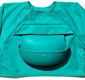 OXO Tot Sleeved Roll-Up Bib, Teal, One Size