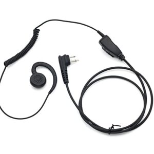 HKLN4604 HKLN4604A HKLN4604B Radio Earpiece with Mic for Motorola Radios CP185 CP200D CLS1110 CLS1410 DTR700 DTR620 RDV5100 RDM2020 RDU4160 RMU2080D Replaces Headset RLN6423