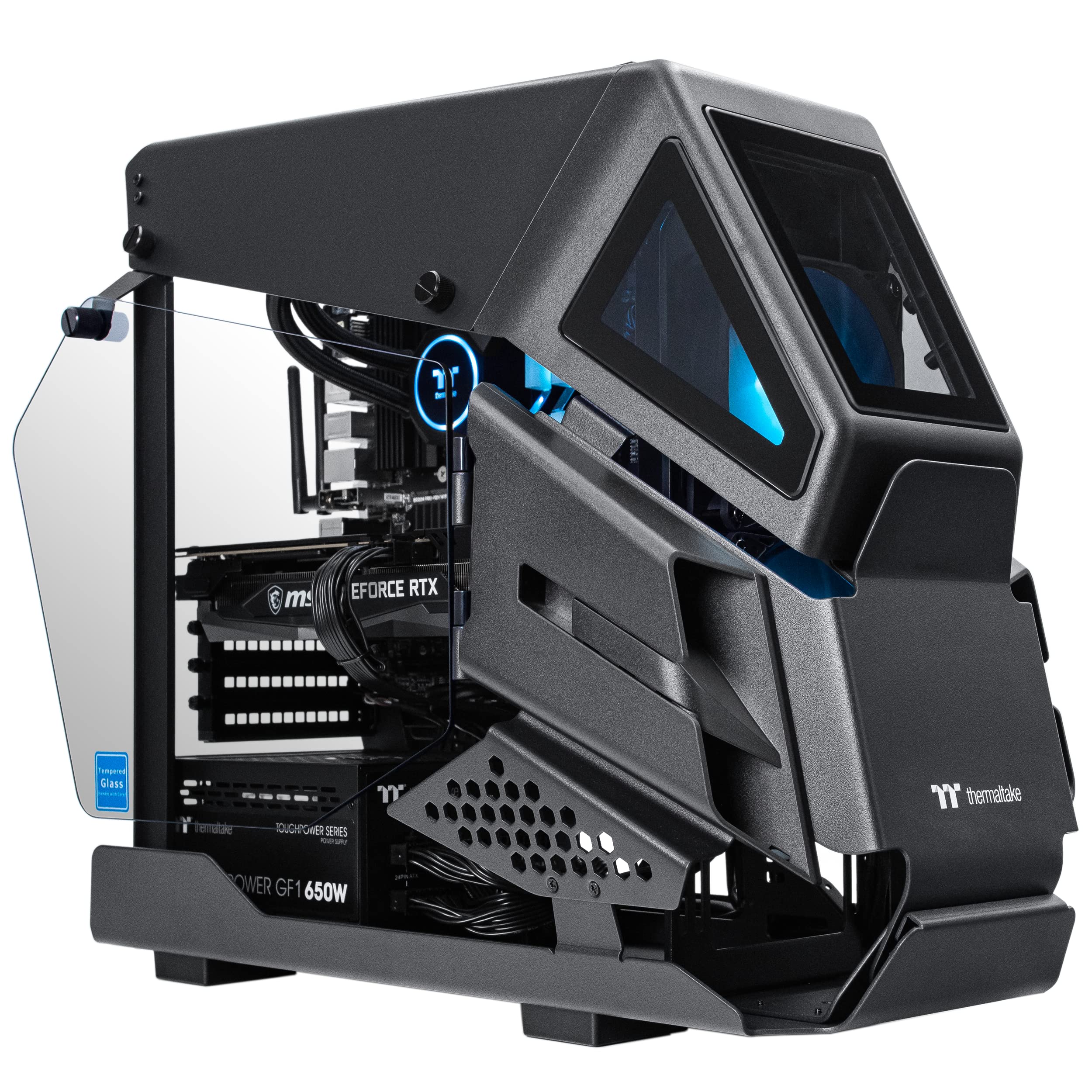 Thermaltake AH-360 Liquid-Cooled PC (AMD Ryzen 5 5600X, RTX 3060, 16GB RGB 3600Mhz DDR4 ToughRAM RGB Memory, 1TB Gen4 NVMe M.2, WiFi, Win 10 Home) Gaming Desktop Computer AHB2-B550-A36-LCS