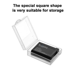 Cosmos Pack of 6 Plastic Protective Storage Case Boxes Holder Compatible with GoPro Hero Battery Frosted Clear Color
