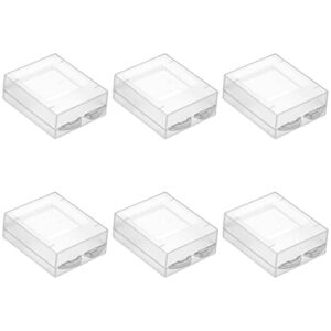 cosmos pack of 6 plastic protective storage case boxes holder compatible with gopro hero battery frosted clear color