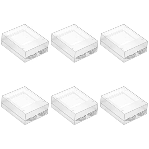 Cosmos Pack of 6 Plastic Protective Storage Case Boxes Holder Compatible with GoPro Hero Battery Frosted Clear Color