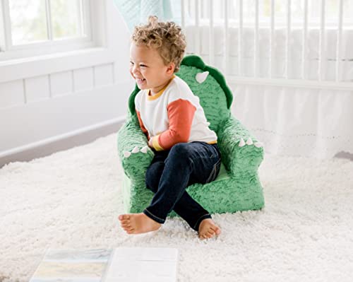 Soft Landing Sweet Seats, Premium and Comfy Toddler Lounge Chair with Carrying Handle & Side Pockets –Polyester, Dinosaur