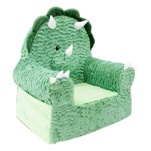 Soft Landing Sweet Seats, Premium and Comfy Toddler Lounge Chair with Carrying Handle & Side Pockets –Polyester, Dinosaur