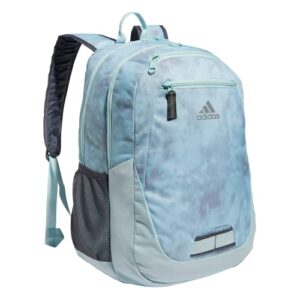 adidas foundation 6 backpack, stone wash almost blue-grey two/almost blue/silver metallic, one size