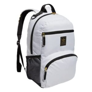 adidas originals national 2.0 backpack, white/gold metallic, one size