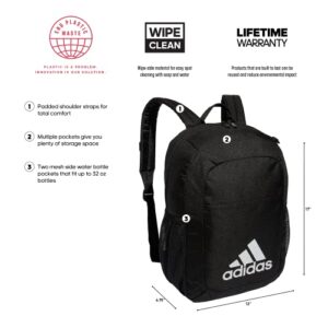 adidas Ready Backpack, Black/White, One Size