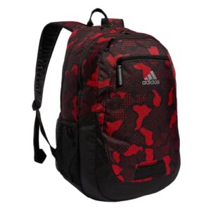 adidas foundation 6 backpack, nomad digi camo vivid red-black/black/silver metallic, one size