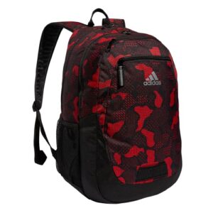 adidas Foundation 6 Backpack, Nomad Digi Camo Vivid Red-Black/Black/Silver Metallic, One Size