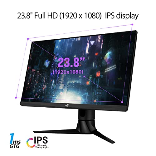 ASUS ROG Strix 23.8” 1080P HDR Gaming Monitor (XG249CM) - Full HD, IPS, 270Hz, 1ms, Extreme Low Motion Blur Sync, FreeSync Premium, 105% sRGB, Eye Care, USB-C, DisplayPort, HDMI, Height Adjustable