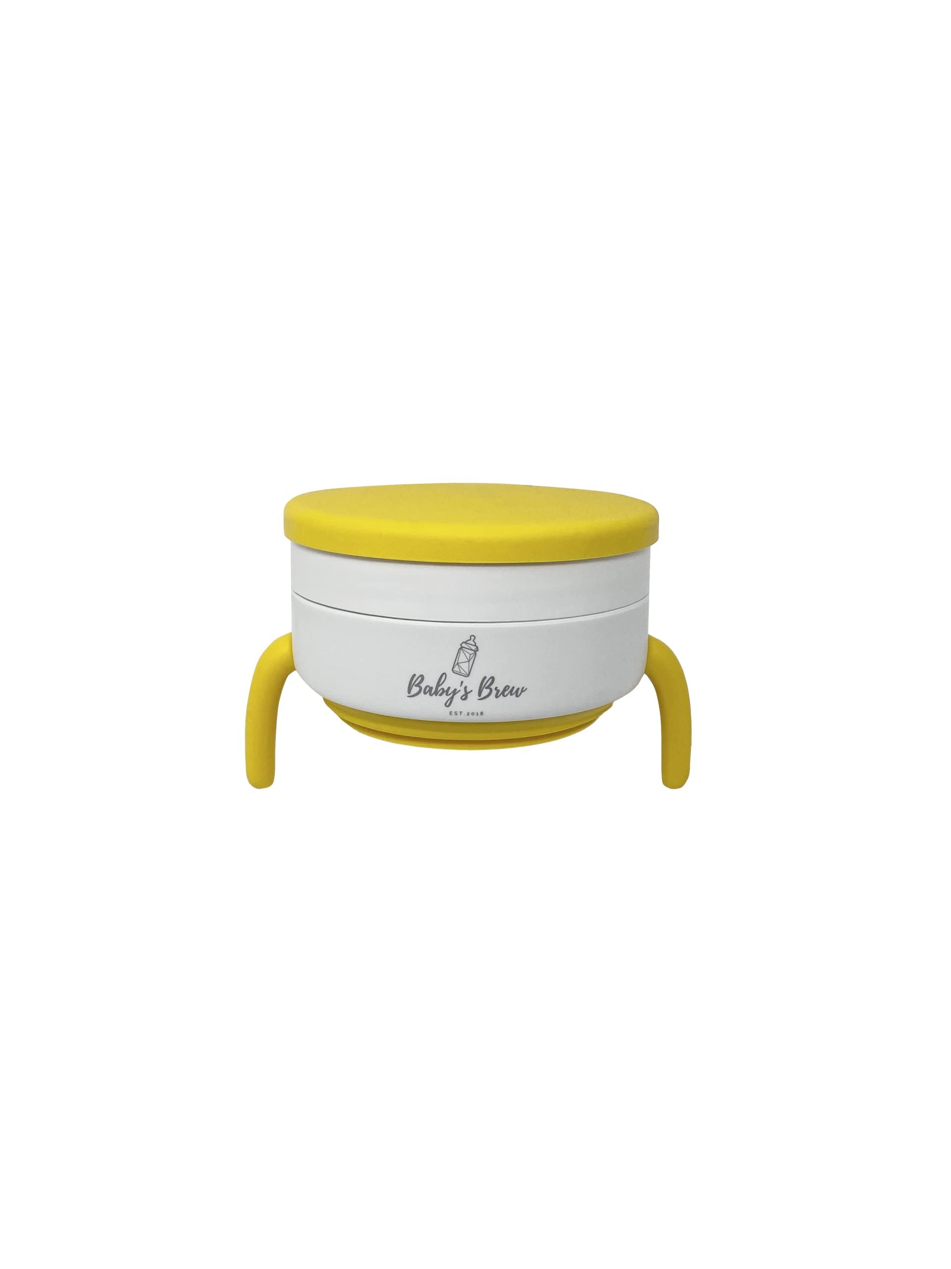 Baby's Brew The 2 in 1 Collapsible Snack and Straw Cup -Yellow