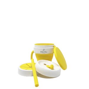 Baby's Brew The 2 in 1 Collapsible Snack and Straw Cup -Yellow