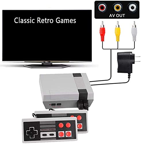 Classic Game Consoles,Retro Game Console with 620 Built in Games with 2 NES Classic Controllers, Connected to The TV Mini NES Classic Edition,The Best Gift for Kids and Adults