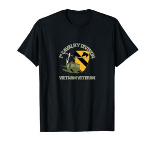 1st cavalry division vietnam veteran uh1 gunship veteran day t-shirt