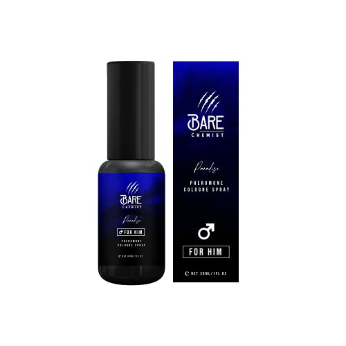 Bare Chemist Pheromones for Men to Attract Women (Paradise) Cologne - Pheromone Cologne Spray [Attract Women] - Extra Strong, Concentrated Proven Pheromone Formula