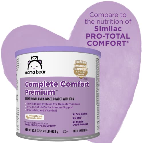 Amazon Brand - Mama Bear Complete Comfort Infant Formula Milk-Based Powder with Iron, 1.41 Pound, 22.5 Ounce