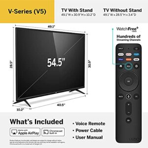 VIZIO 55-Inch V-Series 4K UHD LED HDR Smart TV Apple AirPlay and Chromecast Built-in, Dolby Vision, HDR10+, HDMI 2.1, Auto Game Mode and Low Latency Gaming, V555-J01, 2021 Model (Renewed), 55 inches