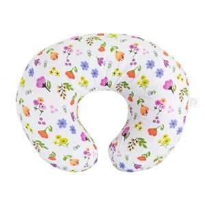 boppy nursing pillow original support, bright blooms, ergonomic nursing essentials for bottle and breastfeeding, firm hypoallergenic fiber fill, with removable nursing pillow cover, machine washable