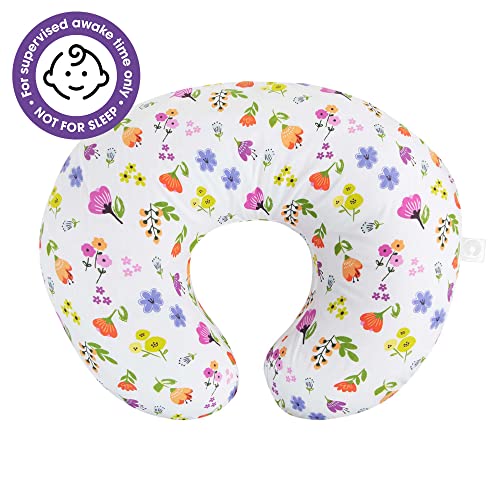 Boppy Nursing Pillow Original Support, Bright Blooms, Ergonomic Nursing Essentials for Bottle and Breastfeeding, Firm Hypoallergenic Fiber Fill, with Removable Nursing Pillow Cover, Machine Washable