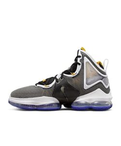 nike men's lebron 19 basketball shoes, black/university gold noir, 8.5