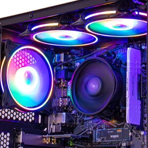 MXZ Desktop Gaming Computer Home&Office PC R5 5600G,16GB DDR4 3200, 500G NVME SSD，6 RGB Fans, WiFi & Win 11 Pro 64-bit Ready(Ryzen 5 5600G)