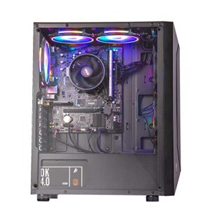 MXZ Desktop Gaming Computer Home&Office PC R5 5600G,16GB DDR4 3200, 500G NVME SSD，6 RGB Fans, WiFi & Win 11 Pro 64-bit Ready(Ryzen 5 5600G)