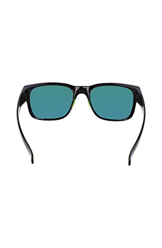 Columbia Men's Sunglasses PENNS CREEK - Shiny Black & Green with Polarized Green Mirror Lens