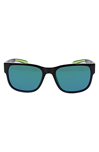 Columbia Men's Sunglasses PENNS CREEK - Shiny Black & Green with Polarized Green Mirror Lens